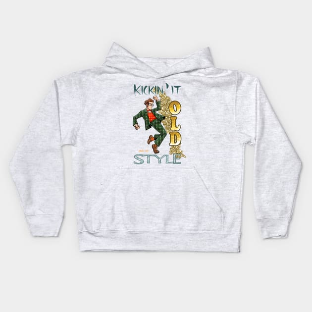 Kickin' it Old Style Kids Hoodie by mariocau